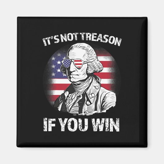 Wenn du George Washington US Flag 4 gewinnst, kein Magnet (Vorne)