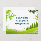 Wenn du glücklich bist und du weißt, dass es Witze Postkarte (Vorne/Hinten)