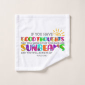 Wenn du gute Gedanken hast, werden sie ausgehen Badhandtuch Set (Waschlappen)