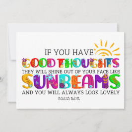Wenn du gute Gedanken hast, werden sie ausgehen Feiertagskarte