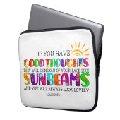 Wenn du gute Gedanken hast, werden sie ausgehen Laptopschutzhülle (Vorderseite Links)