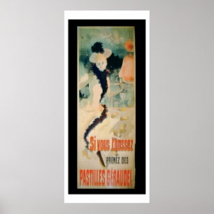 'Wenn du hust, nimm Geraudel Pastilles' (Farbe li Poster