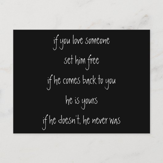 wenn du ihn Liebe, zitieren Postkarte (Vorderseite)