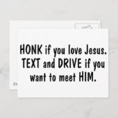 Wenn du Jesus Text und Laufwerk Liebe, wenn du Wil Postkarte (Vorne/Hinten)