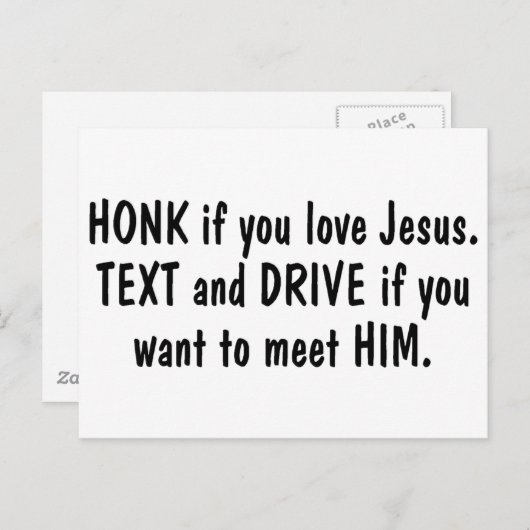 Wenn du Jesus Text und Laufwerk Liebe, wenn du Wil Postkarte (Vorne/Hinten)