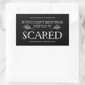 Wenn du keine Angst besiegen kannst, mach es einfa Rechteckiger Aufkleber (Tasche)