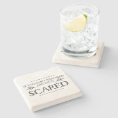 Wenn du keine Angst besiegen kannst, mach es einfa Steinuntersetzer (Seitenansicht)