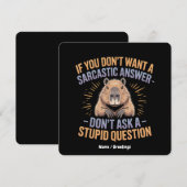 Wenn du keine Sarcastic Answer Funny Capybara Will Einladung (Vorne/Hinten)