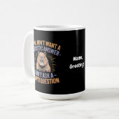Wenn du keine Sarcastic Answer Funny Capybara Will Kaffeetasse (Vorderseite Links)