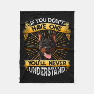 Wenn du keinen Dobermann hast, ist das lustig Fleecedecke