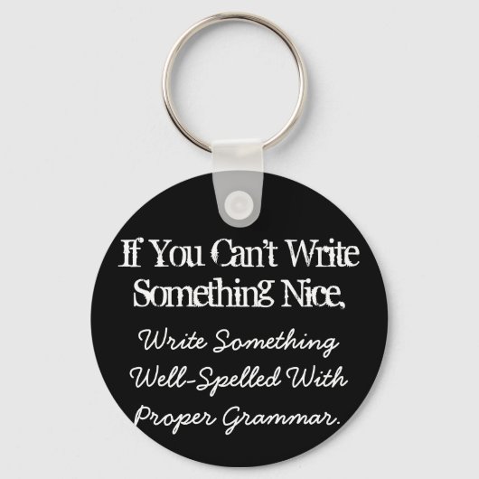 Wenn du keinen netten Schlüsselanhänger schreiben  (Vorderseite)