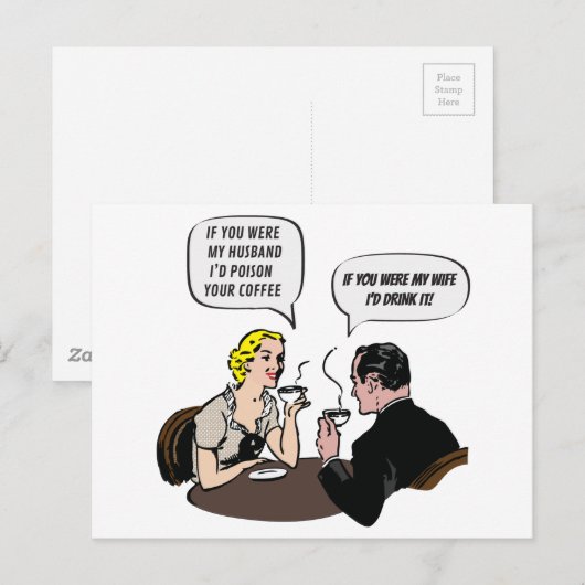 Wenn du mein Mann wärst... Postkarte (Vorne/Hinten)