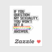 Wenn du meine Sexualität fragst Aufkleber (Blatt)
