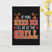 Wenn du mich brauchst, bin ich am Grill Karte (Gelbe Blume)