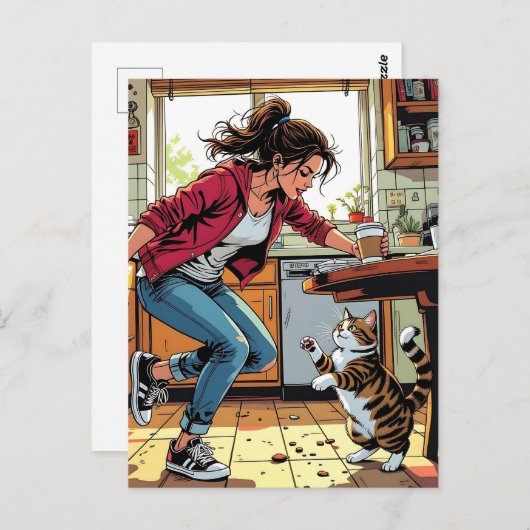 Wenn du mich brauchst, ruf mich an! | Der sonnige  Postkarte (Vorne/Hinten)