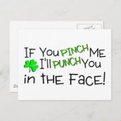 Wenn du mich drückst, tust du dir ins Gesicht, iri Postkarte (Vorne/Hinten)