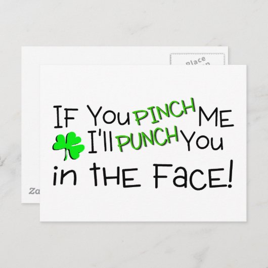 Wenn du mich drückst, tust du dir ins Gesicht, iri Postkarte (Vorne/Hinten)