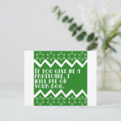 Wenn du mir einen Fruitcake gibst.. lustiges Desig Postkarte (Stehend Vorderseite)