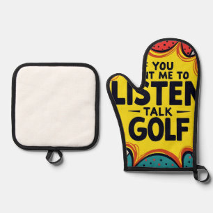 Wenn du mir Gewollt hast, mir ein Golfgeschenk anz Ofenhandschuh & Topflappen-Set
