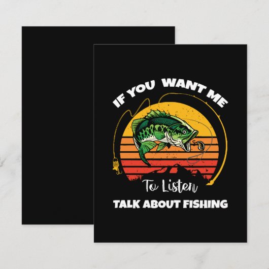 Wenn du mir Will, über das Fischen zu reden Begleitkarte (Vorne/Hinten)