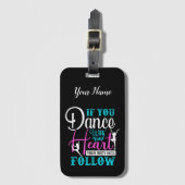 Wenn du mit deinem Herzen tanzst Gepäckanhänger (Vorderseite Vertikal)
