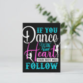 Wenn du mit deinem Herzen tanzst Postkarte (Stehend Vorderseite)