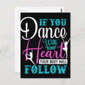 Wenn du mit deinem Herzen tanzst Postkarte (Vorne/Hinten)