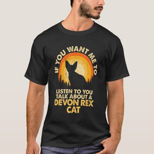 Wenn du möchtest, dass ich über die Devon-Rex-Katz T-Shirt (Vorderseite)