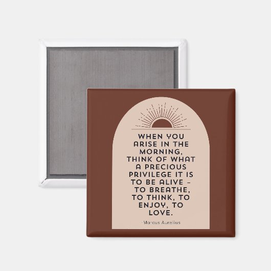 Wenn du morgens aufstehst. Börsenangebot Magnet (Vorderseite/Rückseite)