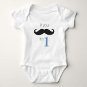 Wenn du Mustache... ich bin eins! Baby Strampler (Vorderseite)