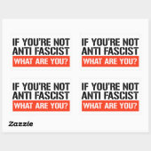 Wenn du nicht Antifaschist bist, was bist du dann? Rechteckiger Aufkleber (Blatt)