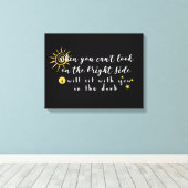 Wenn du nicht auf der rechten Seite schauen kannst Leinwanddruck (Insitu (Holzboden))