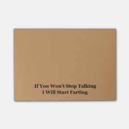 Wenn du nicht aufhörst zu reden, fange ich an zu f post-it klebezettel