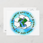 Wenn du nicht grün bist postkarte (Vorne/Hinten)