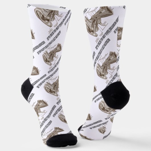 Wenn du nicht hörst, was ich Sprichwort höre Socken (Gewinkelt)