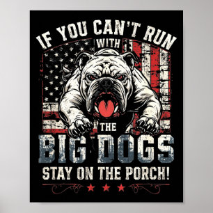 Wenn du nicht mit dem großen Hund laufen kannst, b Poster