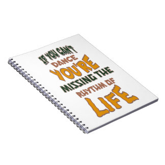 Wenn du nicht tanzen kannst, bist du dem Rhyhm von Notizblock