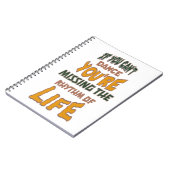 Wenn du nicht tanzen kannst, bist du dem Rhyhm von Notizblock (Linke Seite)