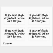 Wenn du nicht über dich lachen kannst rechteckiger aufkleber (Blatt)