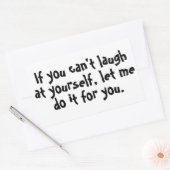 Wenn du nicht über dich lachen kannst rechteckiger aufkleber (Umschlag)