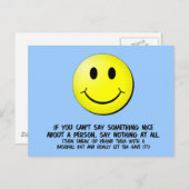 Wenn du nichts Schönes sagen kannst Postkarte (Vorne/Hinten)