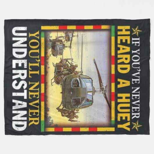 WENN DU NIE EINEN HUEY GEHÖRT HAST FLEECEDECKE (Vorderseite (Horizontal))