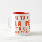 Wenn du Peter sagen willst, kenne ich Humo Zweifarbige Tasse (Vorderseite Links)