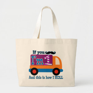 Wenn du Schnurrbart bin ich eins und so bin ich Ro Jumbo Stoffbeutel