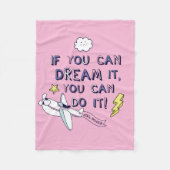 Wenn du träumst, kannst du es tun fleecedecke (Vorderseite)