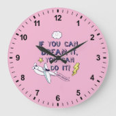 Wenn du träumst, kannst du es tun große wanduhr (Vorderseite)