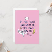 Wenn du träumst, kannst du es tun karte (Vorderseite/Rückseite Beispiel)