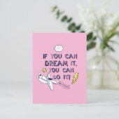 Wenn du träumst, kannst du es tun postkarte (Stehend Vorderseite)