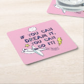 Wenn du träumst, kannst du es tun rechteckiger pappuntersetzer (angewinkelt)