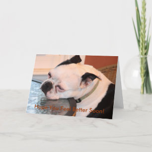 Wenn du traurig bist Boston Terrier Karte